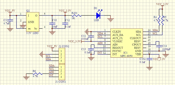 MPU6050 schematic diagram