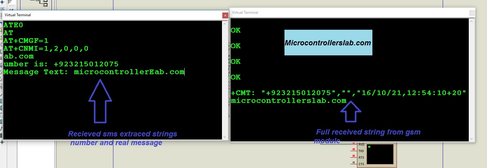 receive sms using gsm and pic microcontroller