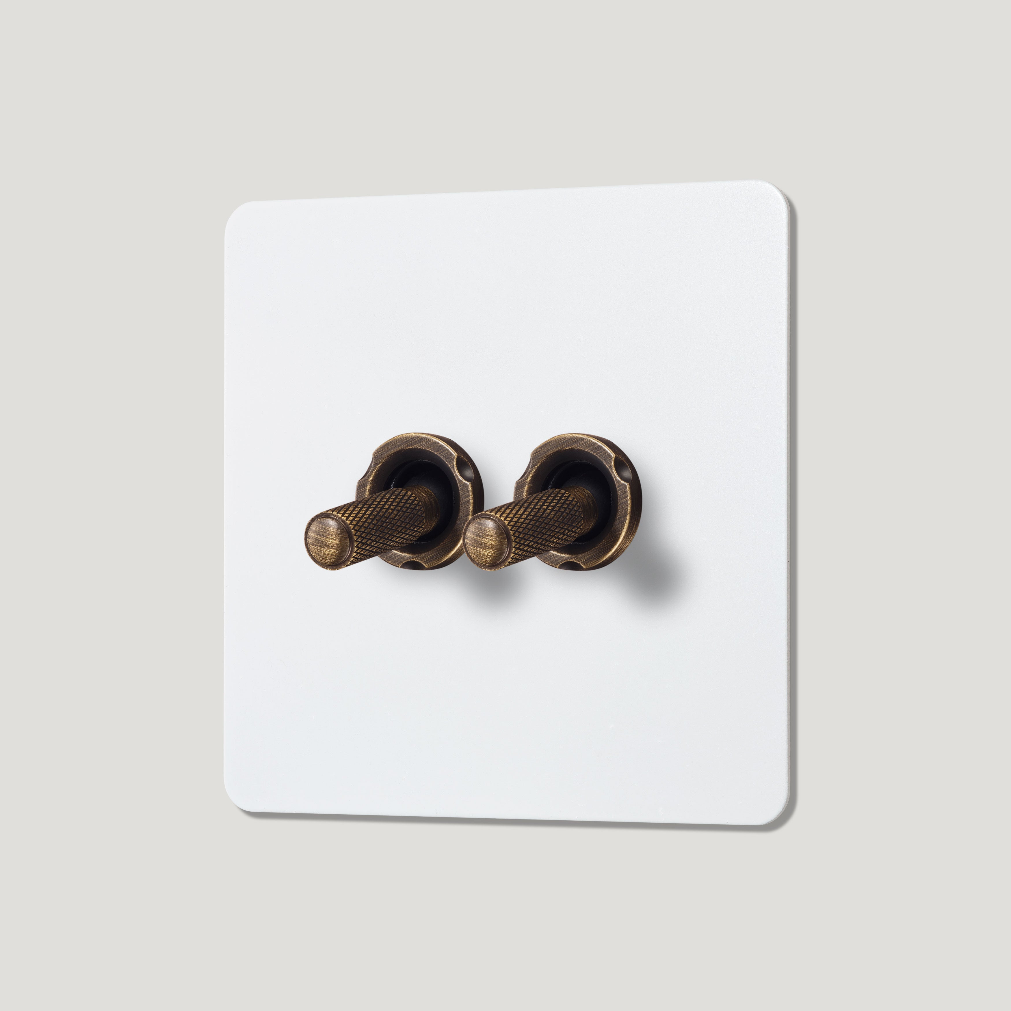 Plank Hardware Electric KEPLER 2G Paintable Two Way Toggle Switch - Antique Brass