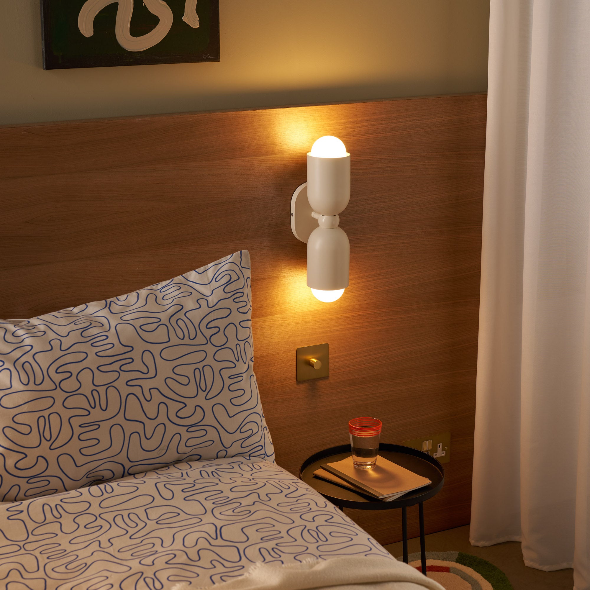 Plank Hardware Lighting JENSEN Double Wall Spotlight - Cream