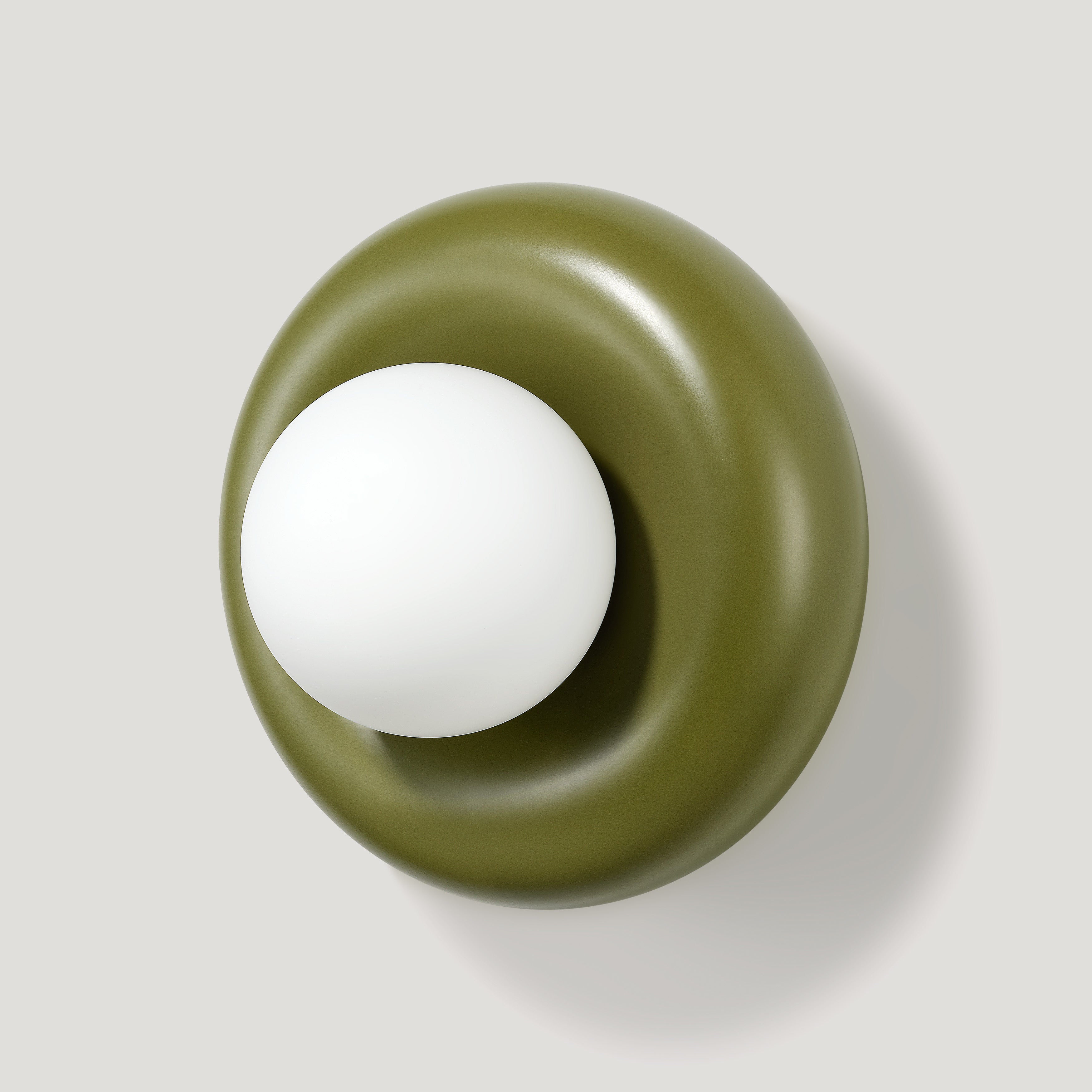 Plank Hardware Lighting NOVI Doughnut Wall Light- Khaki Green