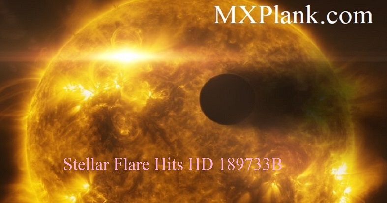 This image shows exoplanet HD 189733b, as it passes in front of its parent star, called HD 189733A.